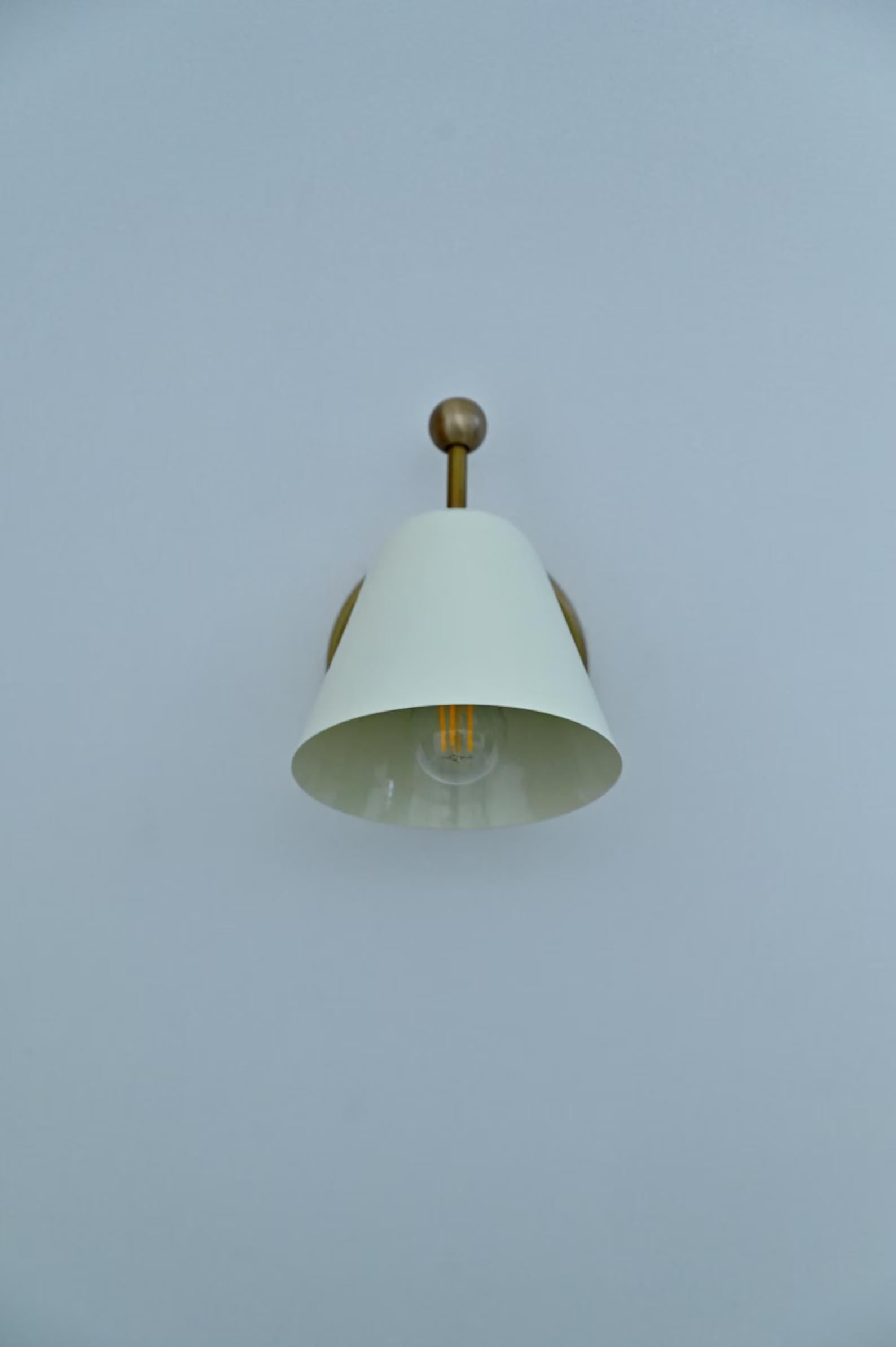 Handcrafted Ivory Brass Wall Sconce - Nordic Style Light Fixture