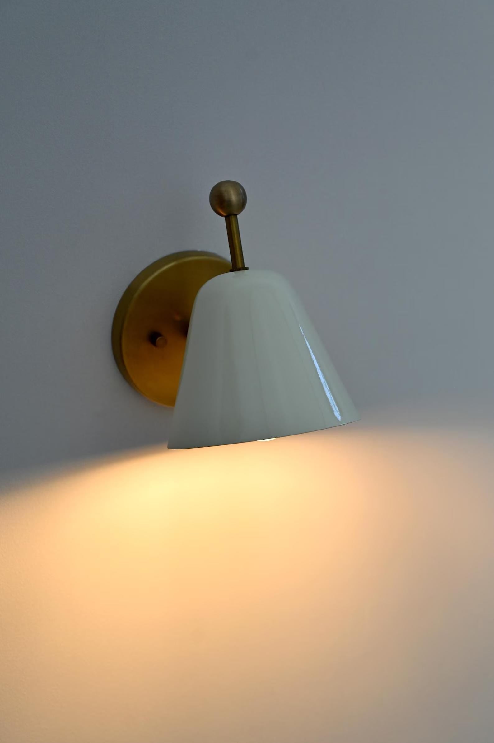Handcrafted Ivory Brass Wall Sconce - Nordic Style Light Fixture
