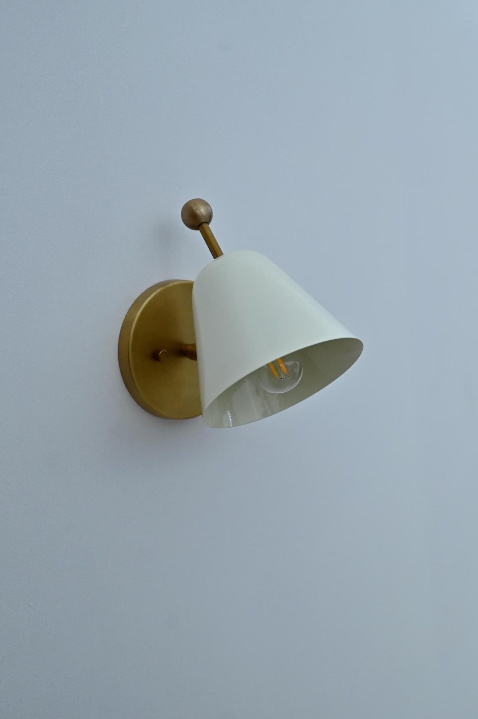 Handcrafted Ivory Brass Wall Sconce - Nordic Style Light Fixture