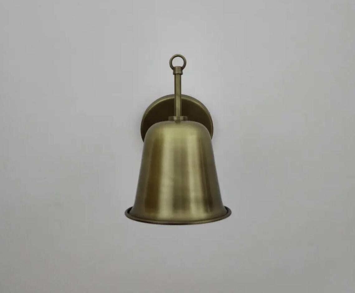 Handcrafted Solid Brass Wall Sconce – Mid-Century Modern Articulated Light Fixture with Tapered Shade