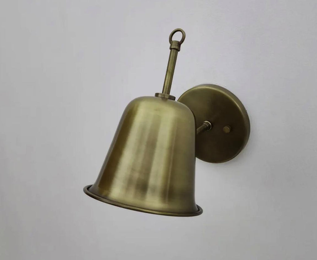 Handcrafted Solid Brass Wall Sconce – Mid-Century Modern Articulated Light Fixture with Tapered Shade
