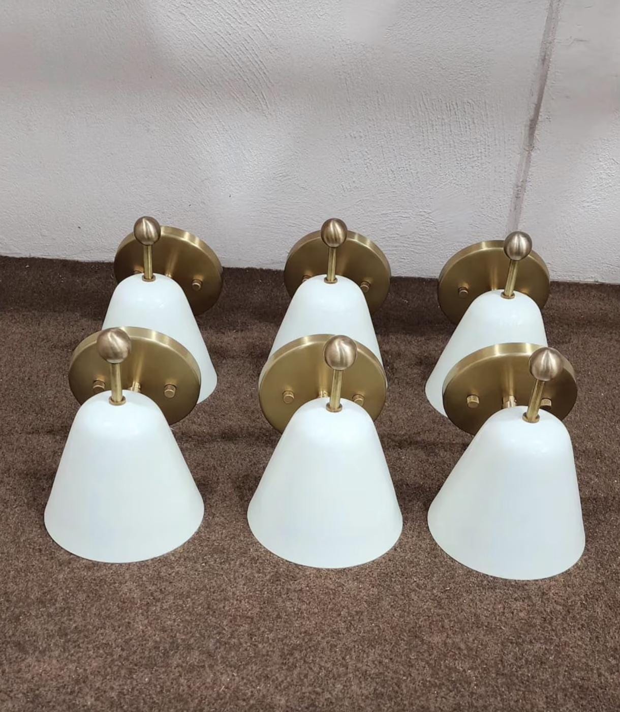 Handcrafted Ivory Brass Wall Sconce - Nordic Style Light Fixture